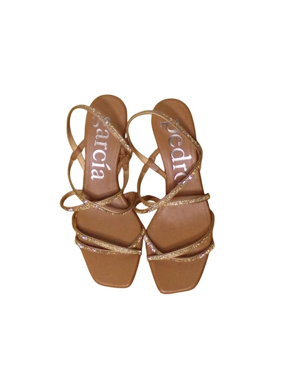 🆕 PEDRO GARCIA Aday Kitten Heel Slingback Pumps Sandals Shoes Swarovski Crystal - Picture 7 of 15